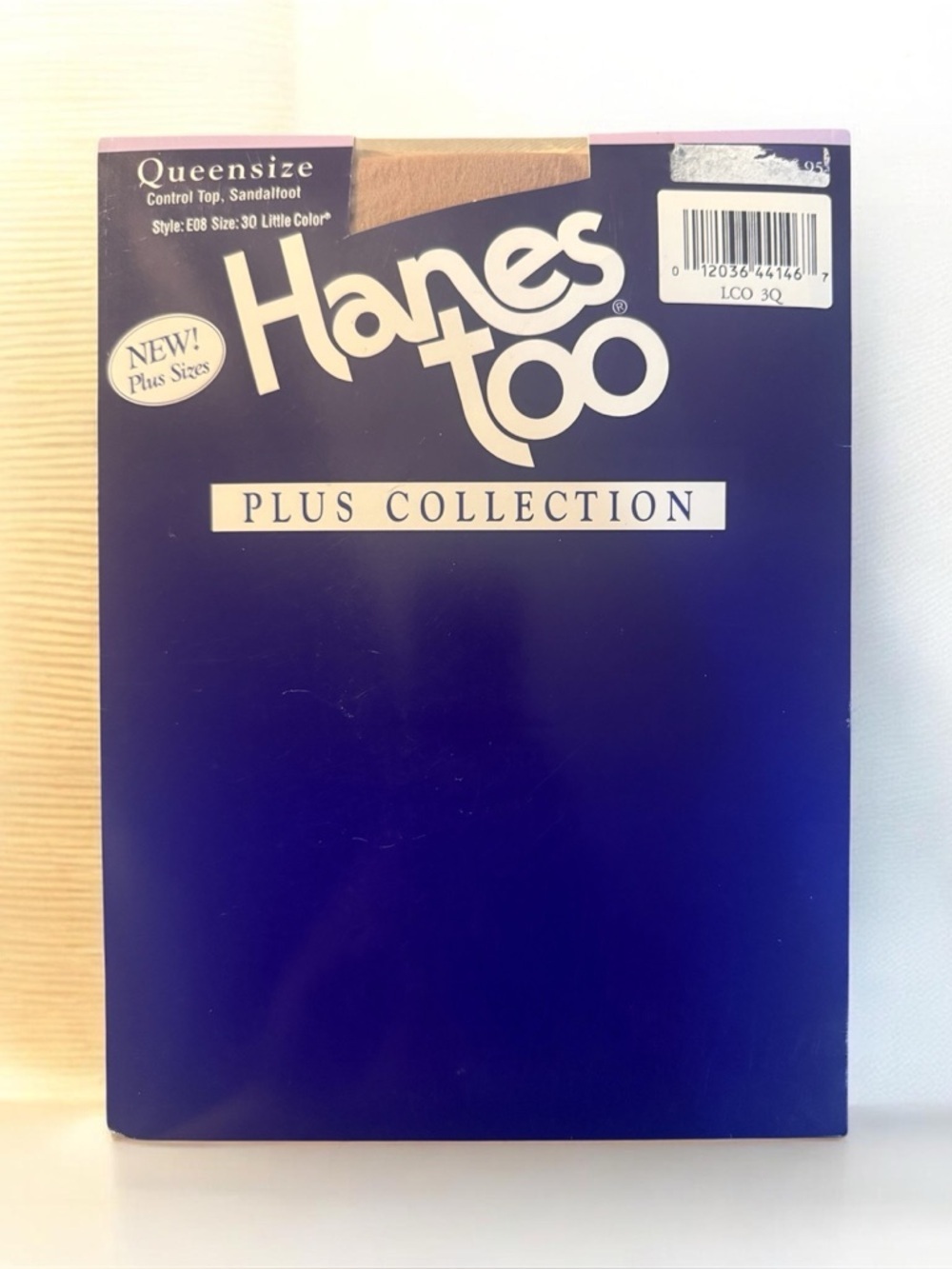 Hanes Too Plus Collection Queensize Control Top Sandalfoot Style E08 Size 3Q